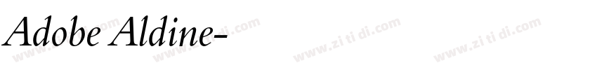 Adobe Aldine字体转换